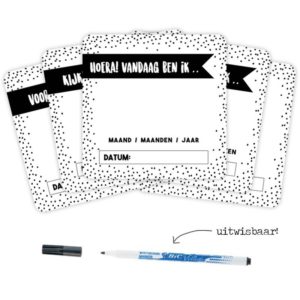 Mijlpaalkaarten | Uitwisbaar met stift
