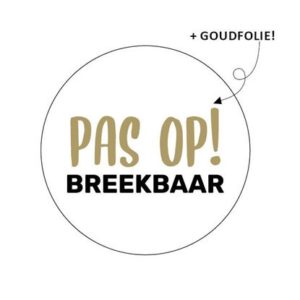 Sticker | Pas op! Breekbaar 10 st.