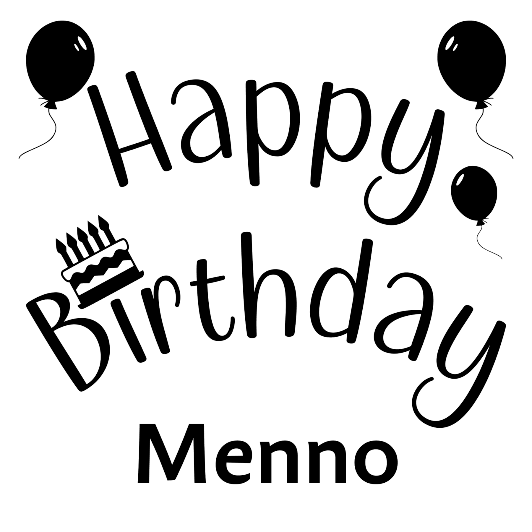 Sticker | Happy Birthday (met naam)