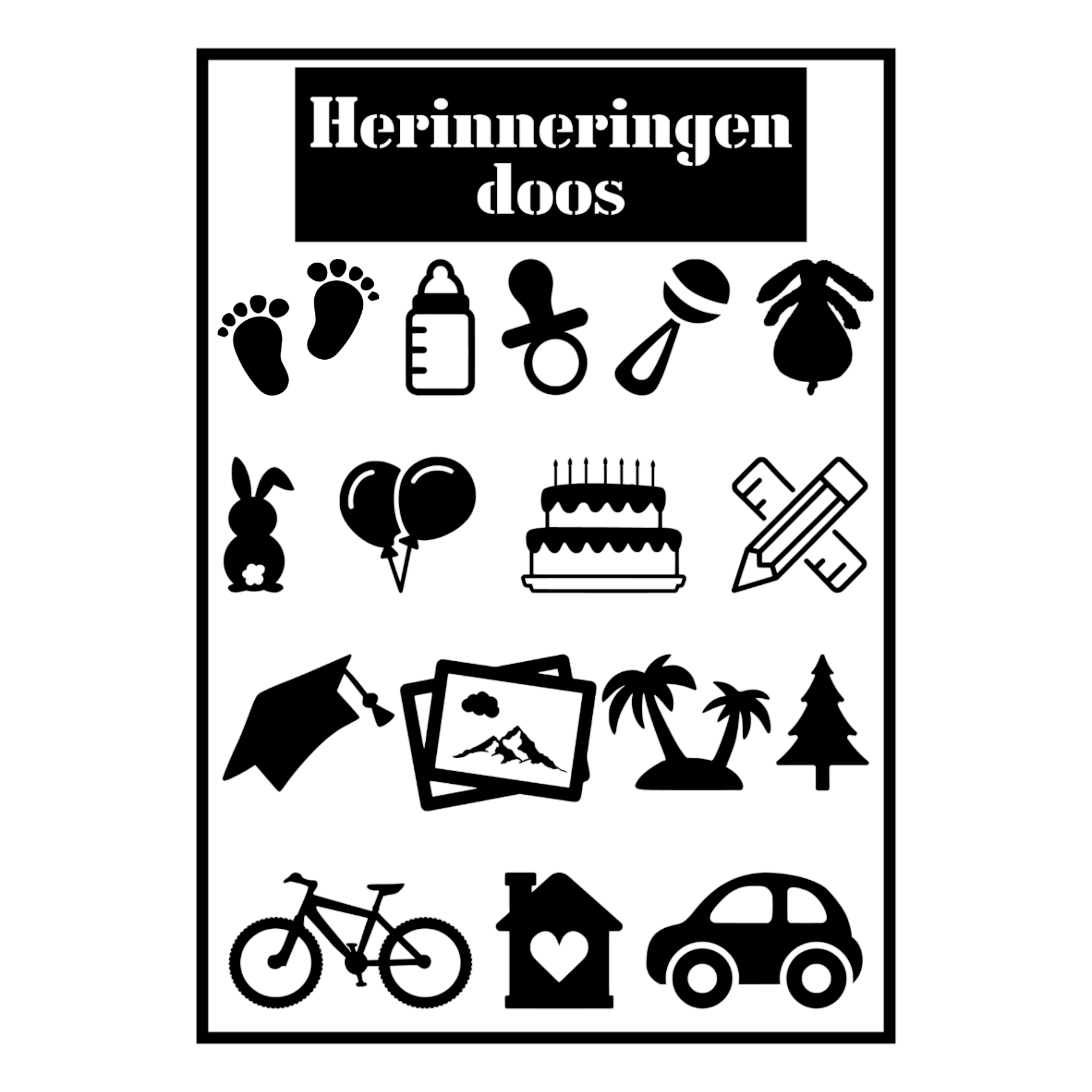 Sticker | Herinneringen doos
