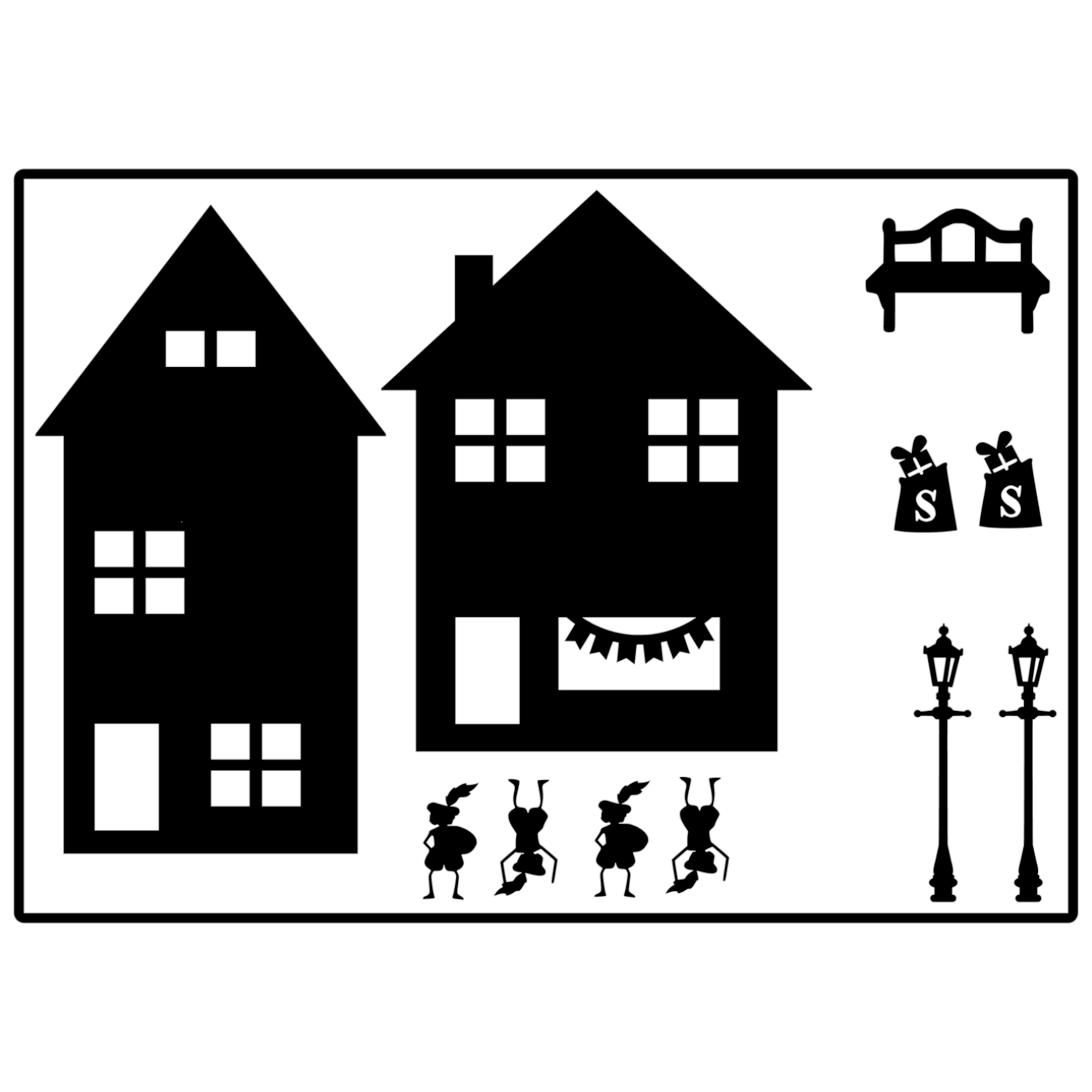 Sticker | Sinterklaas huisjes