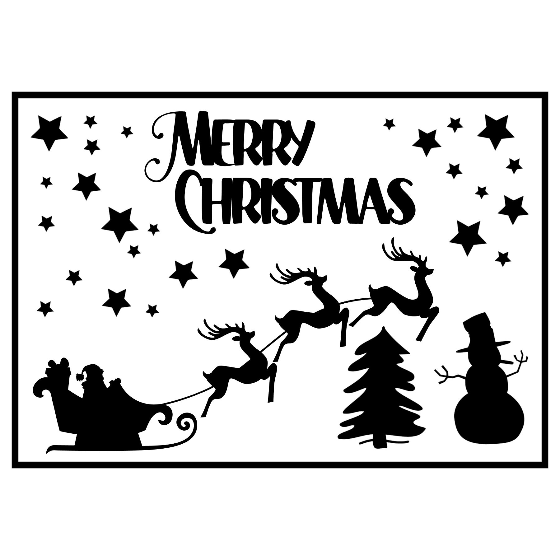 Sticker | Huisjes Kerst