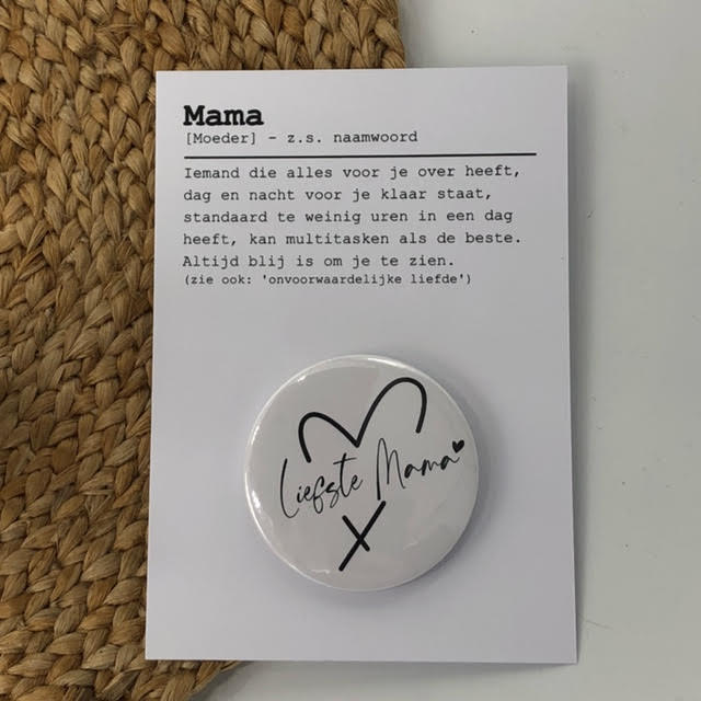 Spiegeltje met kaart | Mama