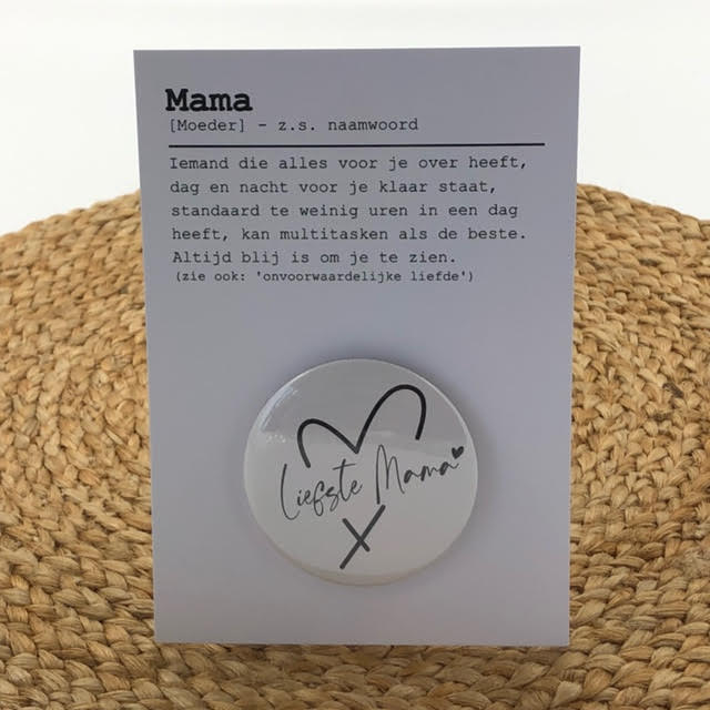 Spiegeltje met kaart | Mama