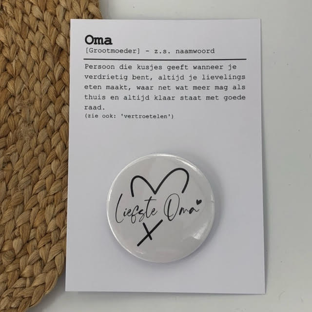 Spiegeltje met kaart | Oma
