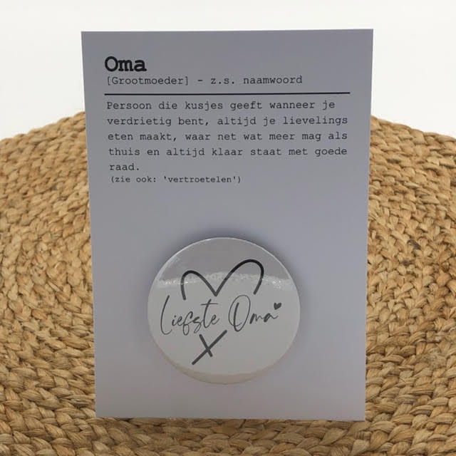 Spiegeltje met kaart | Oma