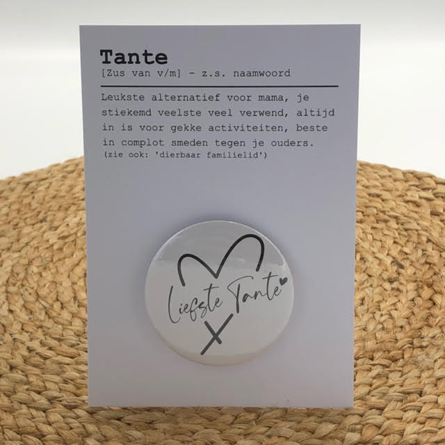 Spiegeltje met kaart | Tante
