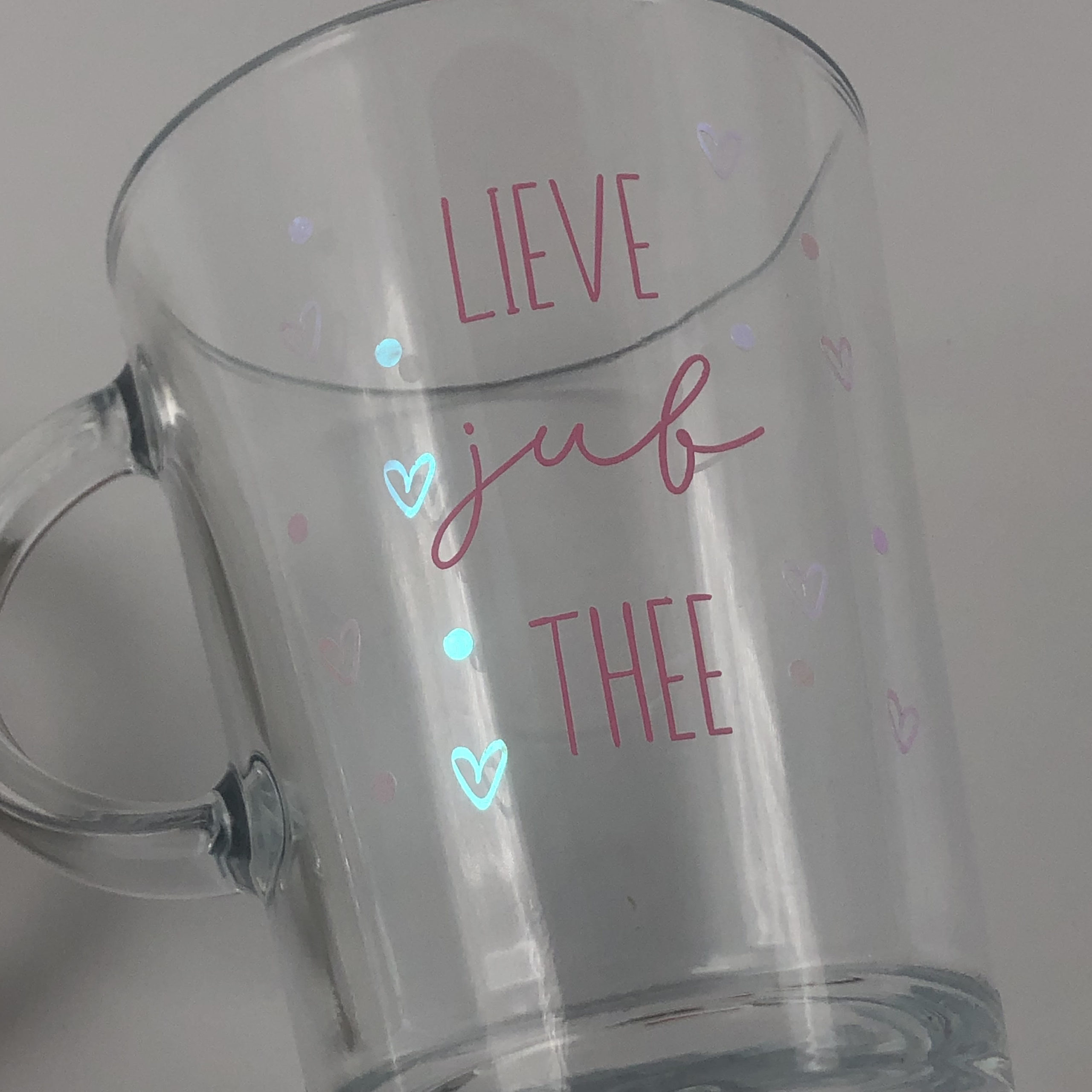 Thee glas | Lieve Oma/Mama/Juf thee